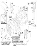 Engine Diagram and Parts List for 16401 890000001-899999999 - 1998 Toro Lawn Mower
