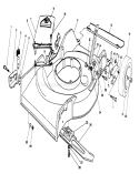 Housing Assembly Diagram and Parts List for 16403 1000001-1999999 - 1991 Toro Lawn Mower