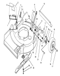 Housing Assembly Diagram and Parts List for 16411 3900001-3999999 - 1993 Toro Lawn Mower