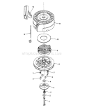 Rewind Starter No. 590621 Diagram and Parts List for 16575C 8000001-8999999 - 1988 Toro Lawn Mower