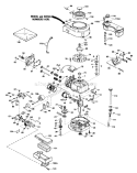 Engine Diagram and Parts List for 16575 0000001-0999999 - 1990 Toro Lawn Mower