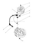 Flywheel and Magneto Assembly Diagram and Parts List for 16580 4000001-4999999 - 1984 Toro Lawn Mower