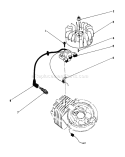 Ignition Assembly Diagram and Parts List for 16585C 8000001-8999999 - 1988 Toro Lawn Mower