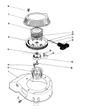 Recoil Assembly Diagram and Parts List for 16585C 8000001-8999999 - 1988 Toro Lawn Mower