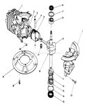 Crank Shaft Assembly Diagram and Parts List for 16585 1000001-1999999 - 1991 Toro Lawn Mower
