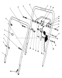 Handle Assembly Diagram and Parts List for 16585 1000001-1999999 - 1991 Toro Lawn Mower