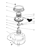 Recoil Assembly Diagram and Parts List for 16585 5000001-5999999 - 1985 Toro Lawn Mower