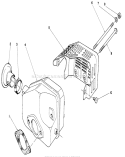 Muffler Assembly Diagram and Parts List for 16585 6000001-6999999 - 1986 Toro Lawn Mower