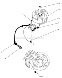 Flywheel and Magneto Assembly Diagram and Parts List for 16585 6000001-6999999 - 1986 Toro Lawn Mower