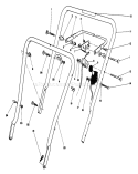 Handle Assembly Diagram and Parts List for 16585 7000001-7999999 - 1987 Toro Lawn Mower