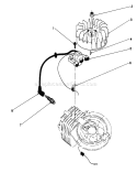 Flywheel and Magneto Assembly Diagram and Parts List for 16585 7000001-7999999 - 1987 Toro Lawn Mower