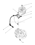 Ignition Assembly Diagram and Parts List for 16585 8000001-8004251 - 1988 Toro Lawn Mower