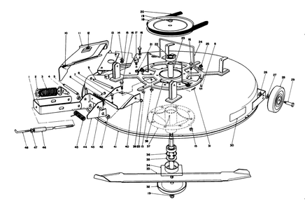 Mower Assembly Diagram and Parts List for 56175 8000001 - 8999999 Toro Lawn Tractor