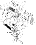 Housing And Engine Assembly Diagram and Parts List for 16655 8000001-8999999 - 1978 Toro Lawn Mower