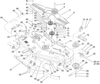 Part Location Diagram of 107-7677 Toro DECK DECAL Assembly