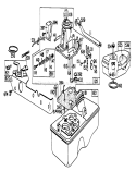 Carburetor Assembly Diagram and Parts List for 16711 8000001-8999999 - 1978 Toro Lawn Mower