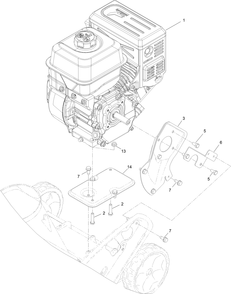 Engine Assembly Diagram and Parts List for 38756 413986045 - 415999999 Toro Snow Blower