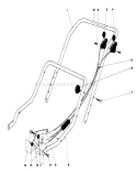 Handle Assembly Diagram and Parts List for 16756 8000001-8999999 - 1978 Toro Lawn Mower