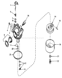 Carburetor Assembly Diagram and Parts List for 16770 4000001-4999999 - 1984 Toro Lawn Mower