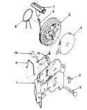 Starter Assembly Diagram and Parts List for 16771 3000001-3999999 - 1983 Toro Lawn Mower