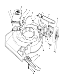 Housing Assembly Diagram and Parts List for 16775 0000001-0999999 - 1990 Toro Lawn Mower