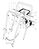 Handle Assembly Diagram and Parts List for 16775 4000001-4999999 - 1984 Toro Lawn Mower