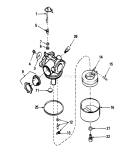 Carburetor Assembly Diagram and Parts List for 16775 8000001-8022965 - 1988 Toro Lawn Mower