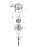 Rewind Starter Diagram and Parts List for 16775 8000001-8022965 - 1988 Toro Lawn Mower