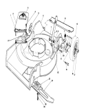 Housing Assembly Diagram and Parts List for 16775 9000001-9999999 - 1989 Toro Lawn Mower
