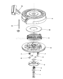 Rewind Starter Diagram and Parts List for 16775 9000001-9999999 - 1989 Toro Lawn Mower