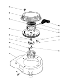 Recoil Assembly Diagram and Parts List for 16780 3000001-3999999 - 1983 Toro Lawn Mower