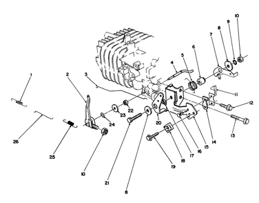 Governor Assembly (Model No. 47pl0-3) Diagram and Parts List for 22041 1000001 - 1999999 Toro Lawn Mower