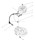 Ignition Assembly Diagram and Parts List for 16785 0000001-0999999 - 1990 Toro Lawn Mower