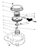 Recoil Assembly Diagram and Parts List for 16785 1000001-1999999 - 1991 Toro Lawn Mower