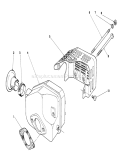Muffler Assembly Diagram and Parts List for 16785 6000001-6999999 - 1986 Toro Lawn Mower