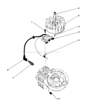 Ignition Assembly Diagram and Parts List for 16785 8007012-8999999 - 1988 Toro Lawn Mower