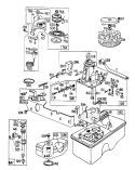 Carburetor and Rewind Starter Diagram and Parts List for 16800 9000001-9999999 - 1979 Toro Lawn Mower