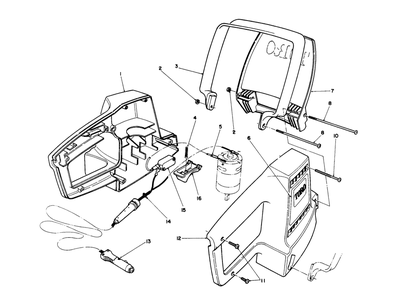 Handle And Shield Assembly Diagram and Parts List for 51730 1000001 - 1999999 Toro Trimmer