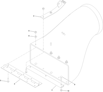 Part Location Diagram of 103-4974 Toro Hinge-Piano