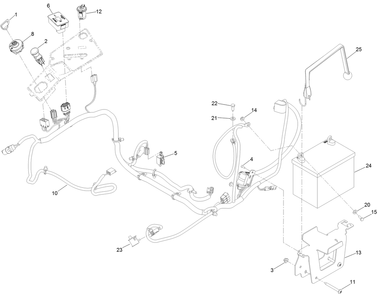Electrical Assembly Diagram and Parts List for 74472 400000000-402099999 Toro Lawn Tractor
