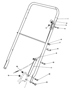 Handle Assembly (Model 22015) Diagram and Parts List for 22015 6000001 - 6999999 Toro Lawn Mower