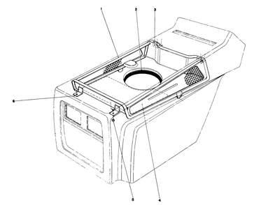 Hood Duct Assembly Diagram and Parts List for 57356 0000001 - 0999999 Toro Lawn Tractor
