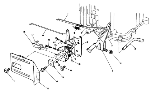 Governor Assembly (Model Vmg6) Diagram and Parts List for 20626C 7000001 - 7999999 Toro Lawn Mower