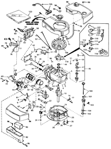 Engine Tecumseh Model No. Tnt 100-10065d Diagram and Parts List for 20715 1000001 - 1999999 Toro Lawn Mower