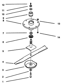 Spindle Assembly & Blade Diagram and Parts List for 30162 390001 - 399999 Toro Lawn Mower