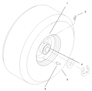 Wheel And Tire Asm Diagram and Parts List for 30182 990001 - 999999 Toro Lawn Tractor Accessories
