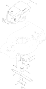 Motor Module And Blade Assembly Diagram and Parts List for 21568T 412400000 - 999999999 Toro Lawn Mower