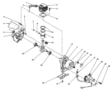 Engine Assembly (Continued) Diagram and Parts List for 51675 39000001 - 39999999 Toro Trimmer