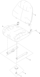 Seat Assembly No. 147-8761 Diagram and Parts List for 75851 416400000 - 417399999 Toro Lawn Tractor