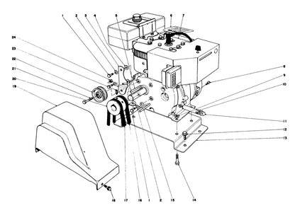 Engine Assembly (Model No. 31677) Diagram and Parts List for 31625 7000001 - 7999999 Toro Snow Blower